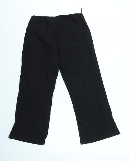 Select Womens Black   Dress Pants Trousers Size 12 L22 in - CROPPED