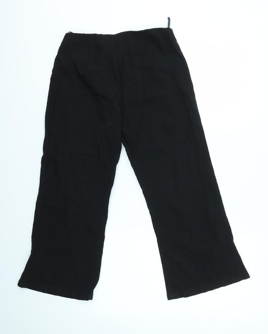 Select Womens Black   Dress Pants Trousers Size 12 L22 in - CROPPED