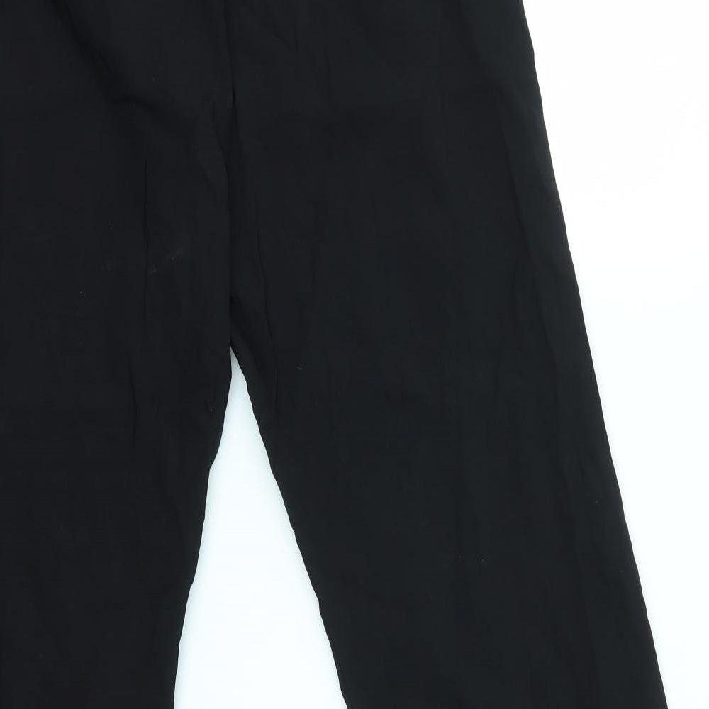 Select Womens Black   Dress Pants Trousers Size 12 L22 in - CROPPED