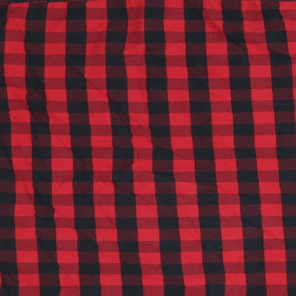 Mens UK Size M CACTUS MAN Red  Button-Up Long Sleeve Casual Shirt