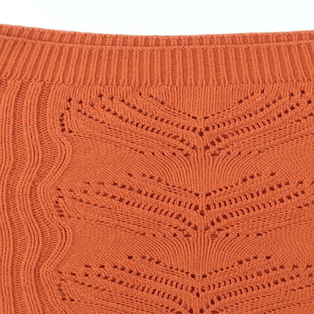 Womens UK Size M Matalan Orange Pullover Jumper