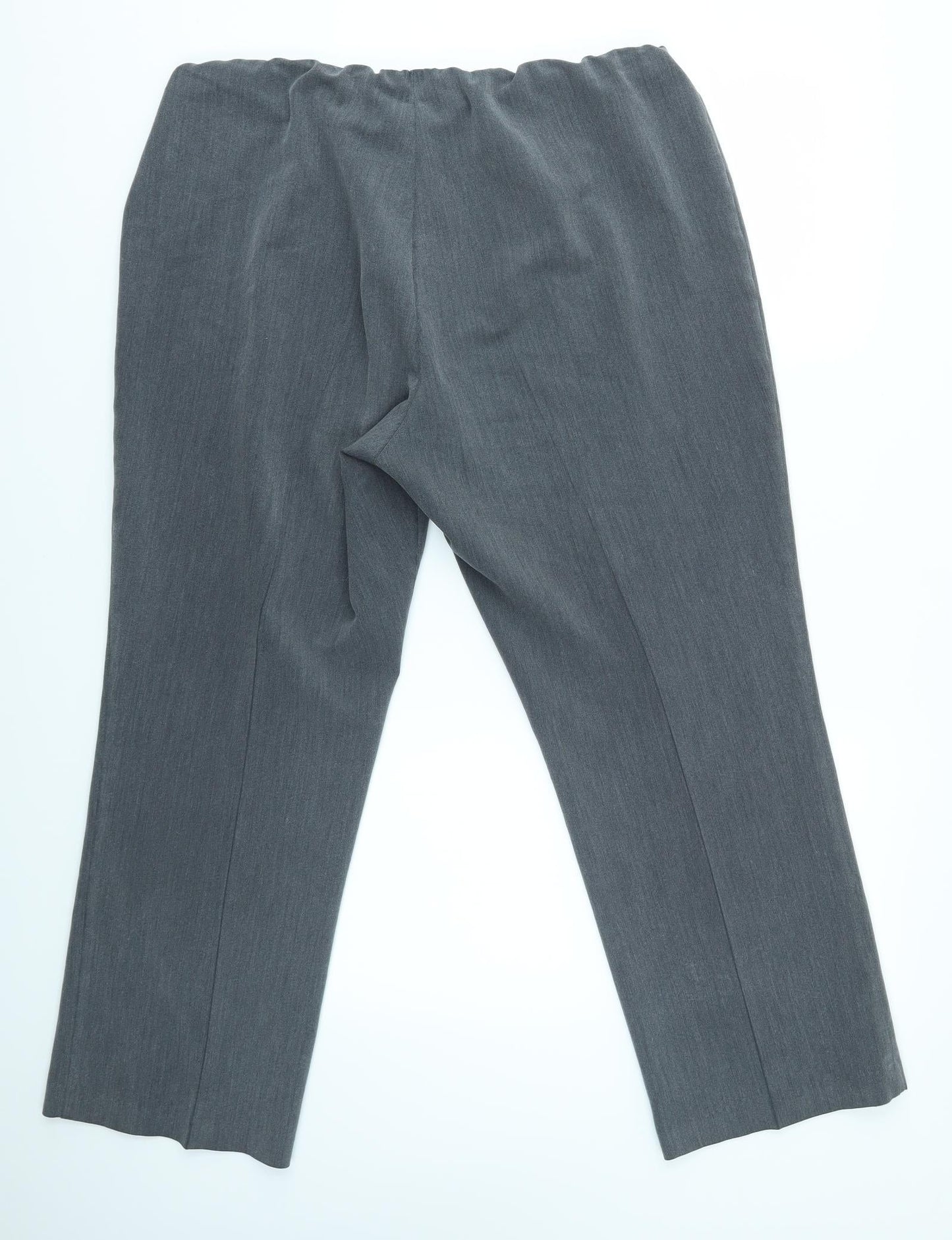 Womens UK Size XL Preworn Regular Fit Dress Pants Grey Trousers