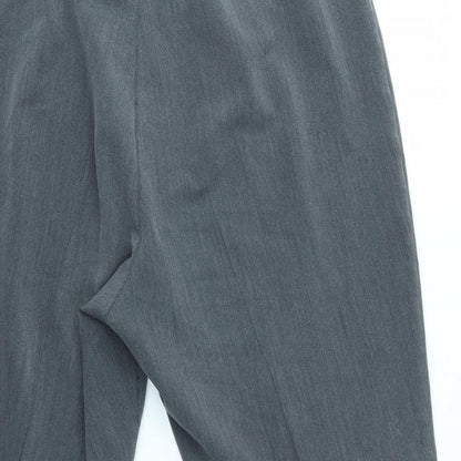 Womens UK Size XL Preworn Regular Fit Dress Pants Grey Trousers