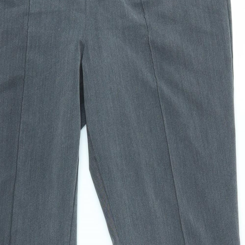 Womens UK Size XL Preworn Regular Fit Dress Pants Grey Trousers