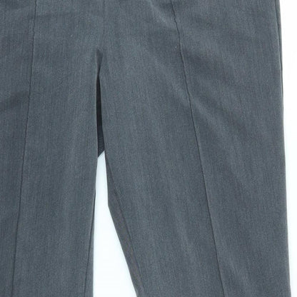 Womens UK Size XL Preworn Regular Fit Dress Pants Grey Trousers
