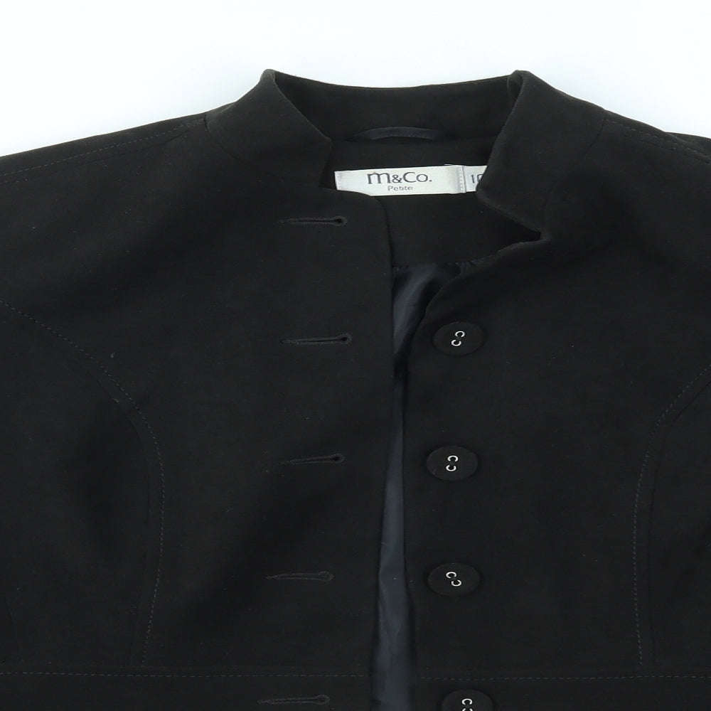 M&Co Womens Black   Jacket Coat Size 10