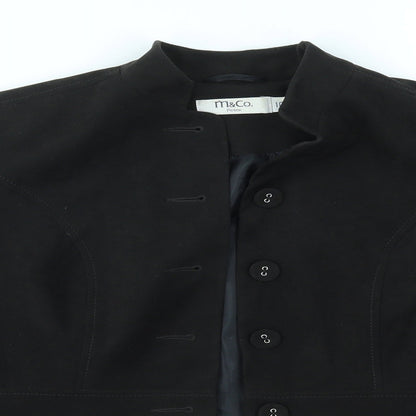 M&Co Womens Black   Jacket Coat Size 10