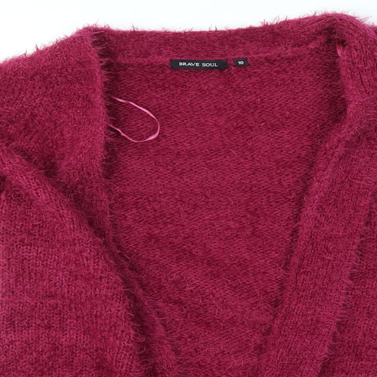 Brave Soul Womens Pink   Cardigan Jumper Size 10
