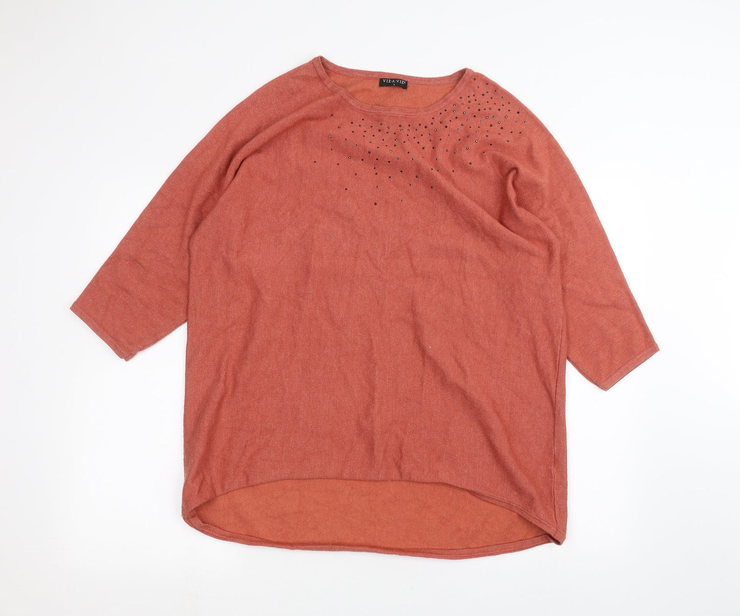 Womens UK Size L Viz a VIZ Orange Pullover Jumper