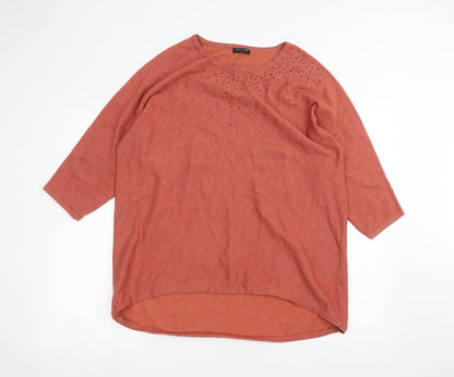 Womens UK Size L Viz a VIZ Orange Pullover Jumper