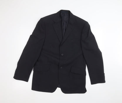 George Mens Black Striped  Jacket Suit Jacket Size 38