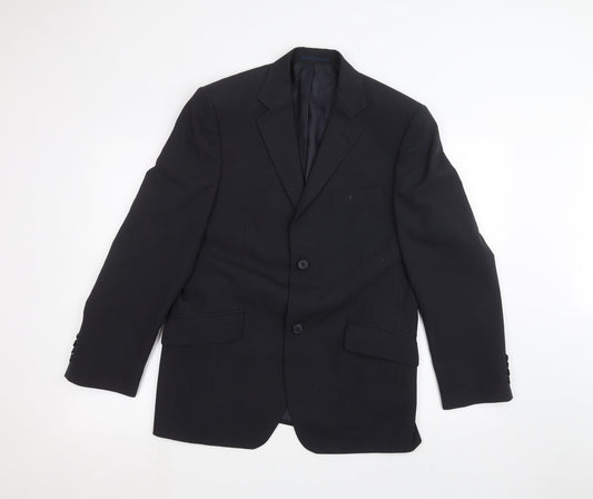 George Mens Black Striped  Jacket Suit Jacket Size 38