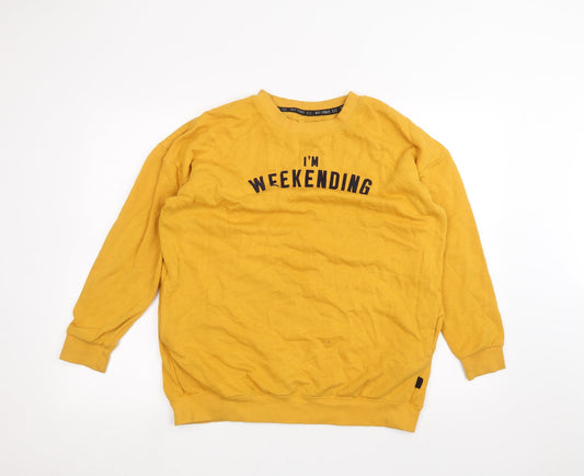 Primark Womens Orange   Pullover Jumper Size S