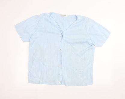 Womens UK Size 18 essence Blue Cardigan Jumper