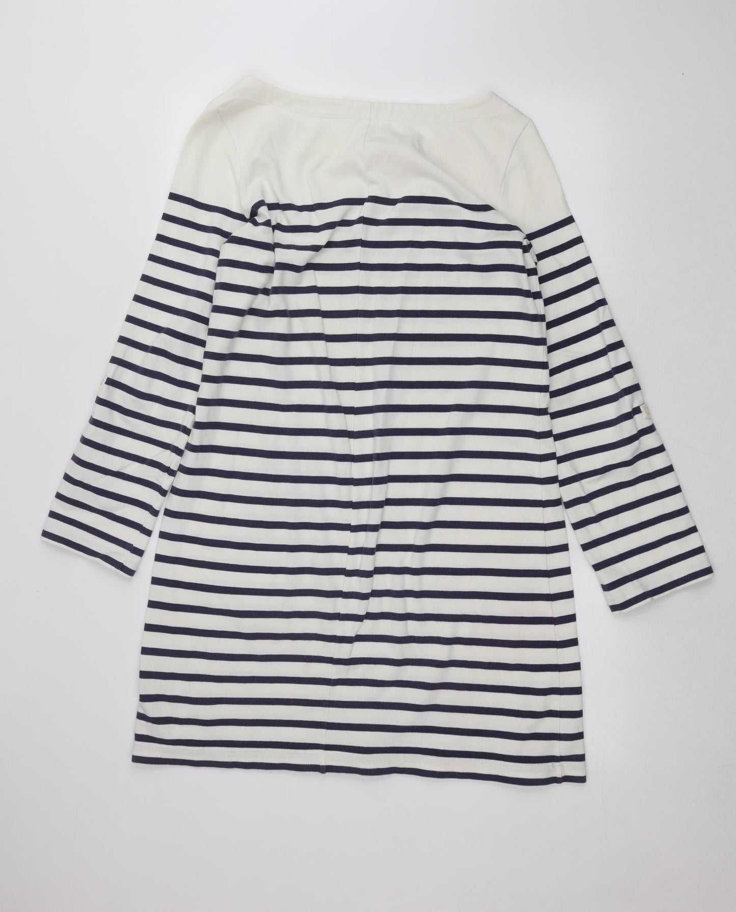 Gap Womens White Striped  Pullover Jumper Size M
