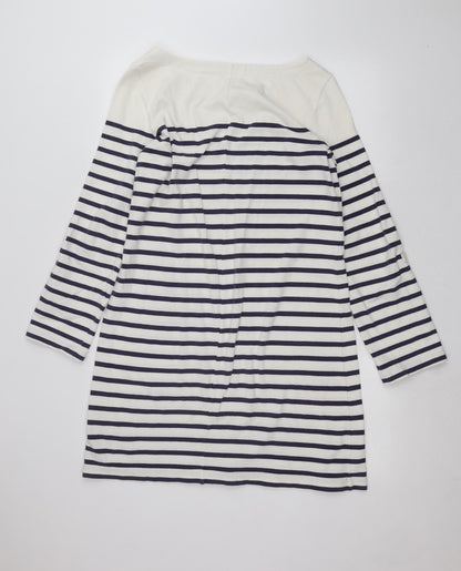Gap Womens White Striped  Pullover Jumper Size M