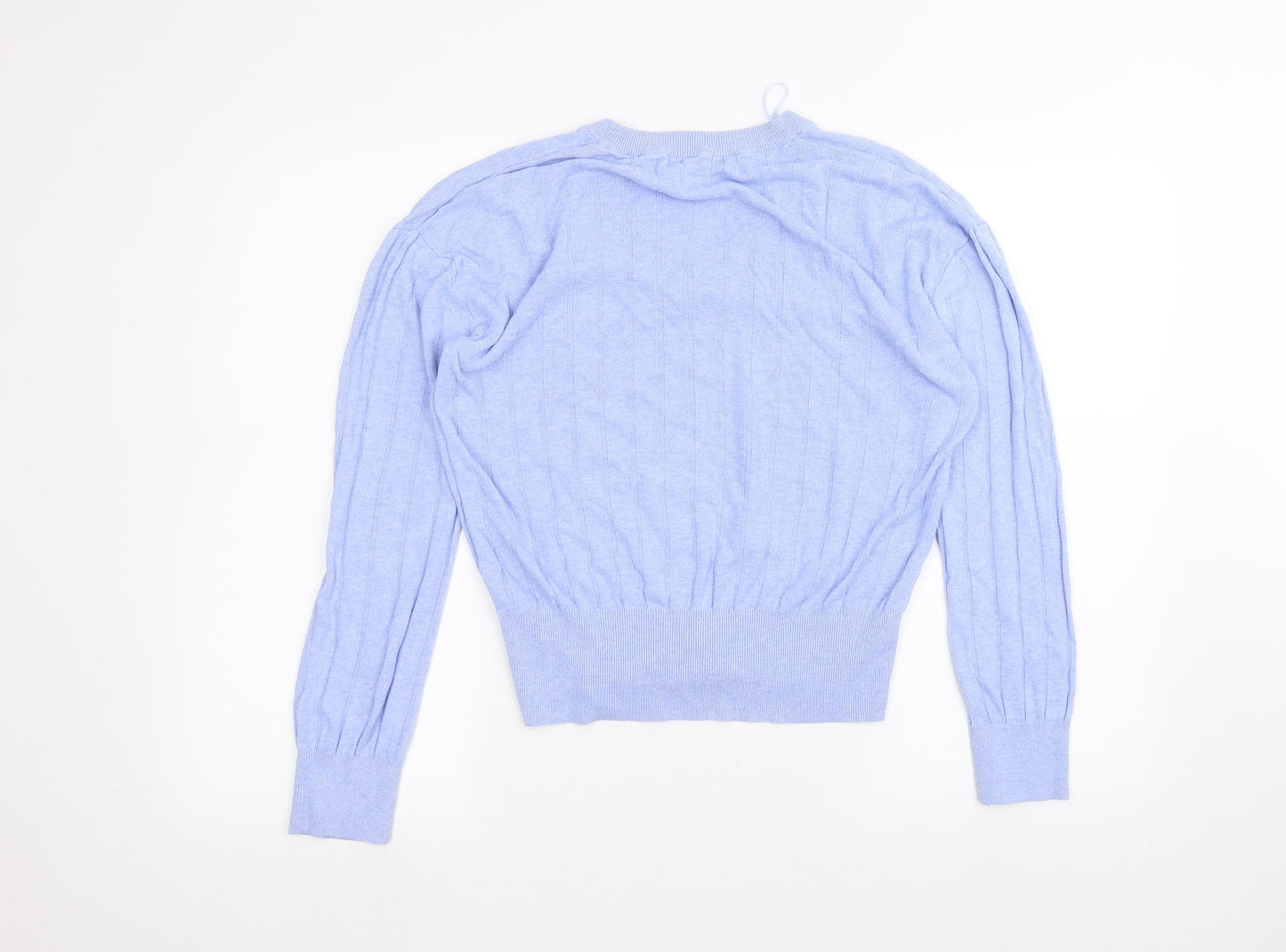 Womens UK Size S Marks and Spencer Blue Basic T-Shirt