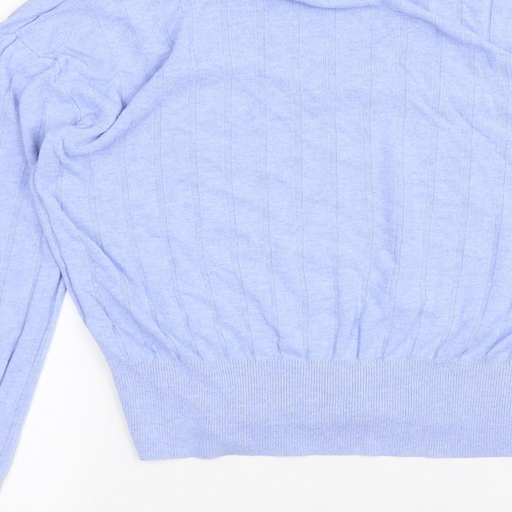 Womens UK Size S Marks and Spencer Blue Basic T-Shirt