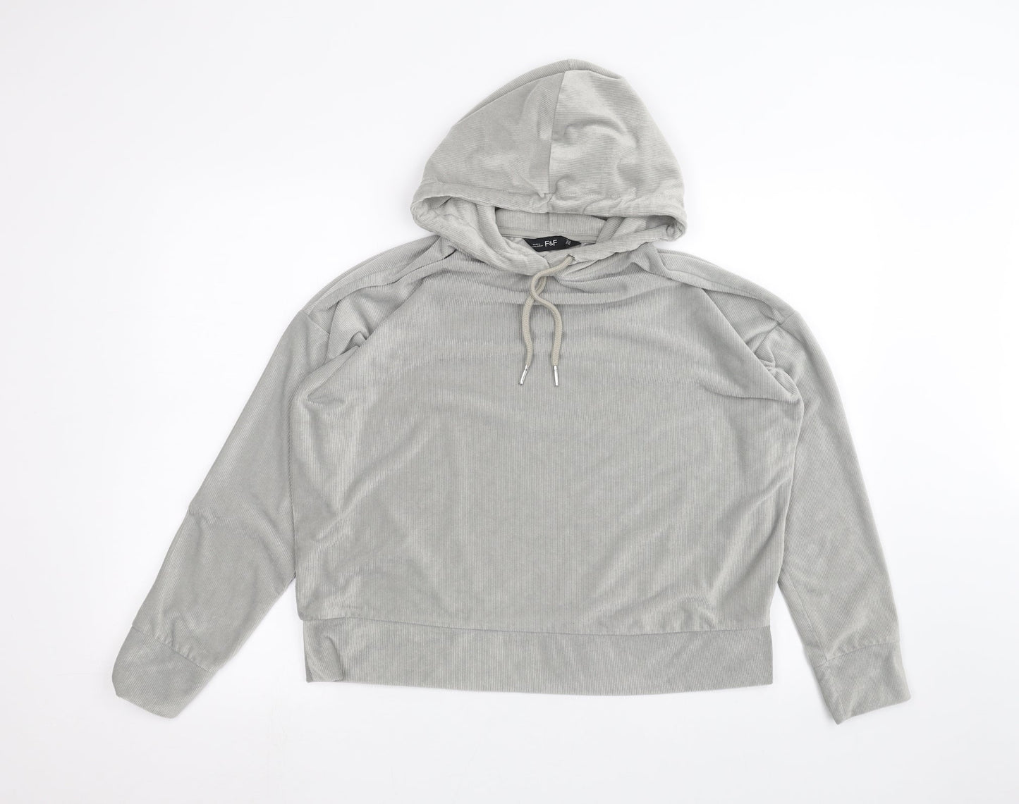 F&F Womens Grey   Pullover Hoodie Size 12