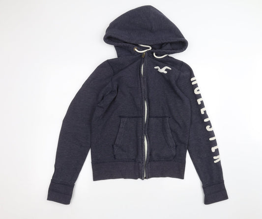 Mens UK Size S Hollister Blue Full Zip Hoodie