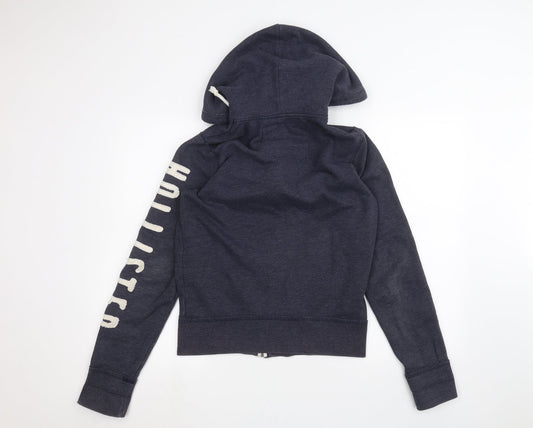 Mens UK Size S Hollister Blue Full Zip Hoodie
