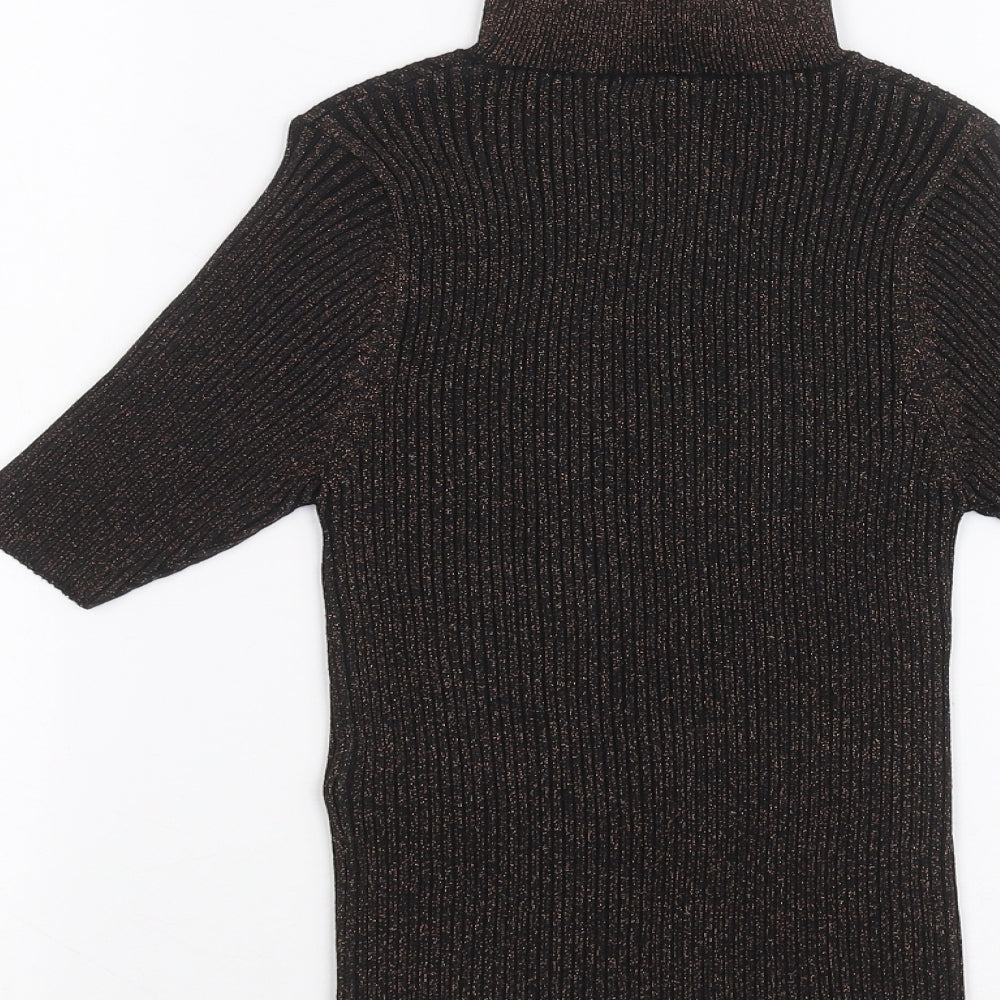 Womens UK Size 8 New Look Black Basic T-Shirt