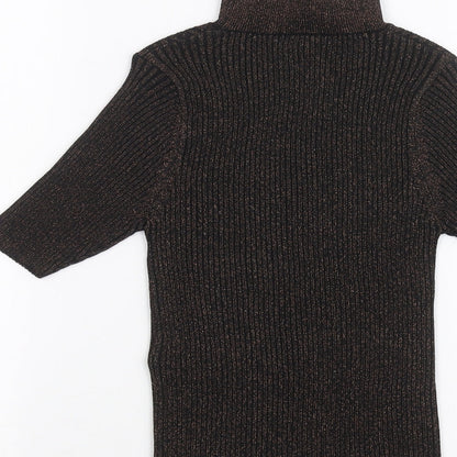 Womens UK Size 8 New Look Black Basic T-Shirt