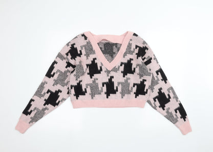 Lola Skye Womens Pink   Pullover Jumper Size 10
