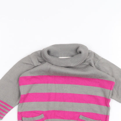 Marks and Spencer Baby Grey Striped  Basic T-Shirt Size 9-12 Months