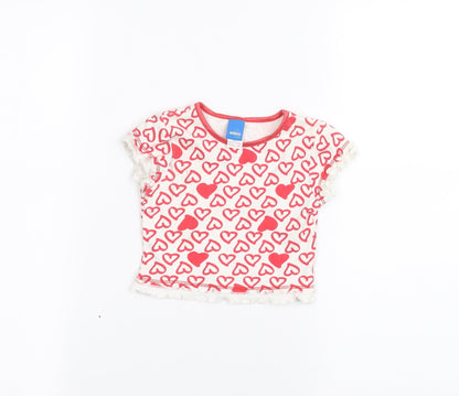 Adam kids Baby White   Basic T-Shirt Size 9-12 Months