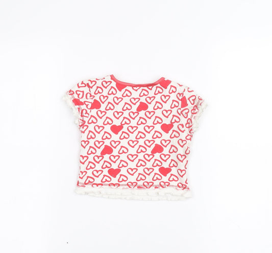 Adam kids Baby White   Basic T-Shirt Size 9-12 Months