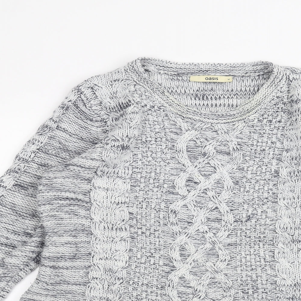 Womens UK Size M Oasis White Pullover Jumper