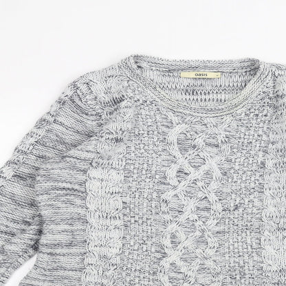 Womens UK Size M Oasis White Pullover Jumper