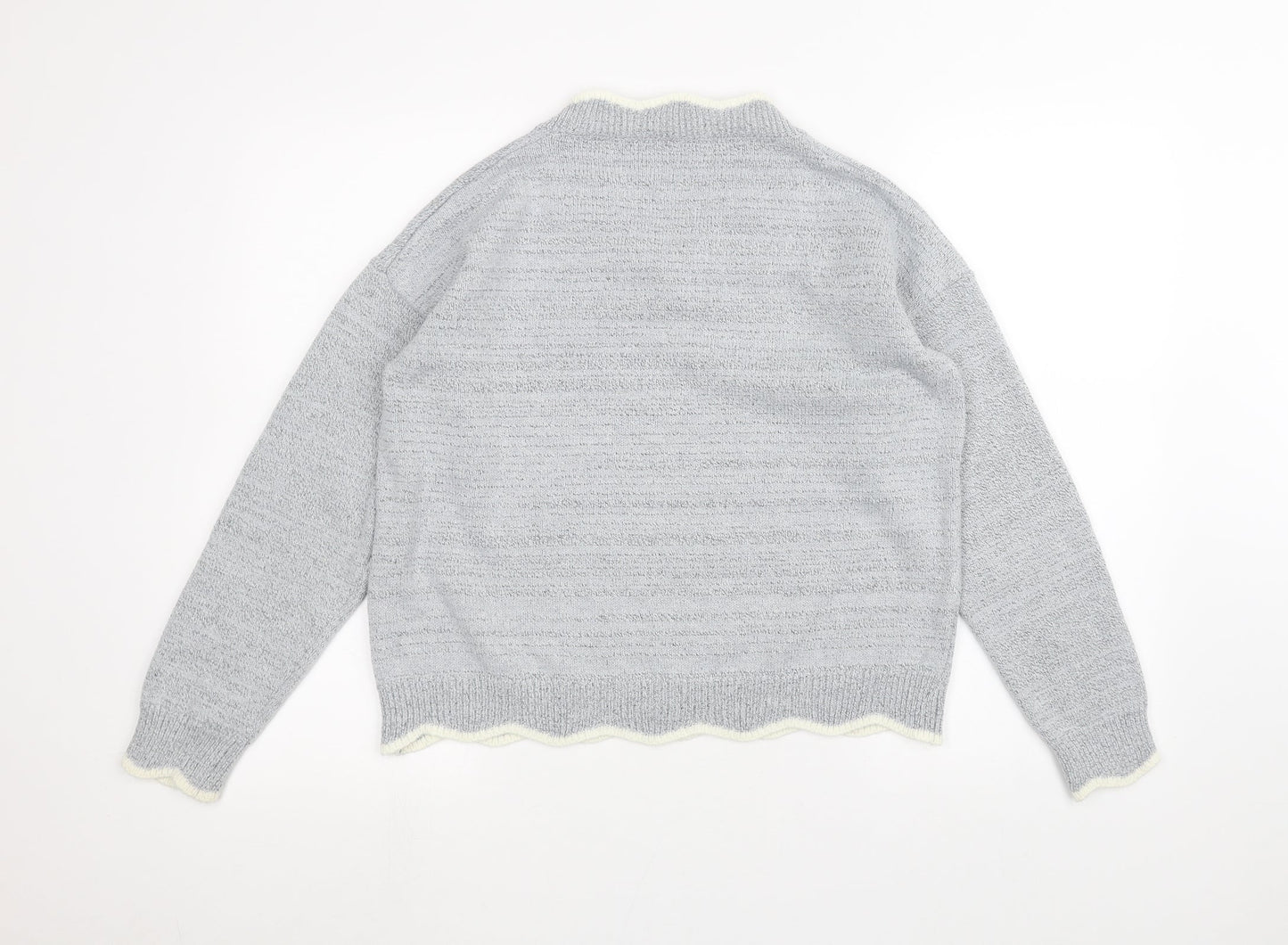 Womens UK Size S Preworn Grey Pullover Jumper
