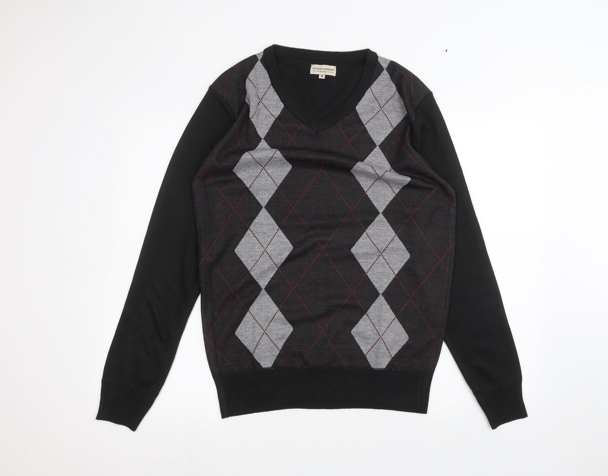 Hudson Harbour Mens Black   Pullover Jumper Size M