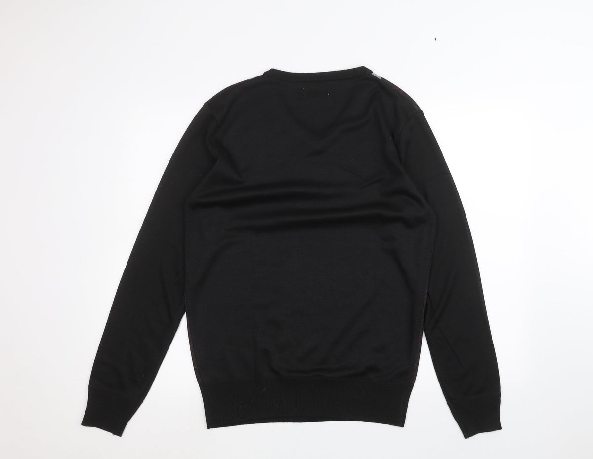 Hudson Harbour Mens Black   Pullover Jumper Size M