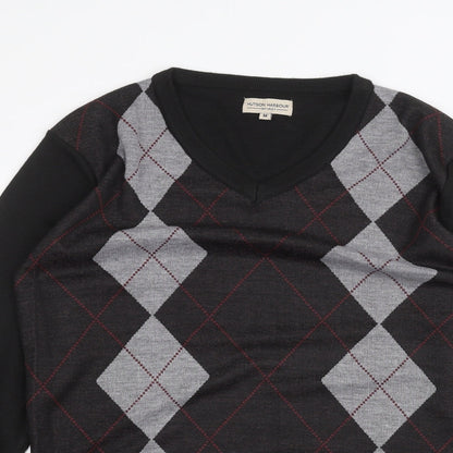 Hudson Harbour Mens Black   Pullover Jumper Size M