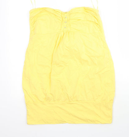 Womens UK Size 14 Select Yellow Basic Blouse