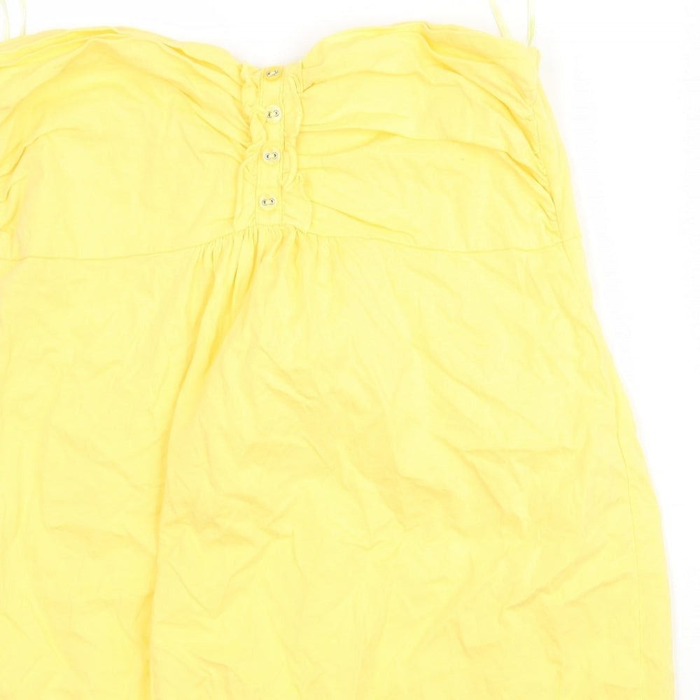 Womens UK Size 14 Select Yellow Basic Blouse