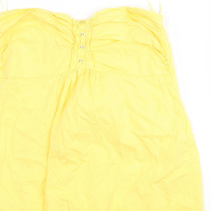 Womens UK Size 14 Select Yellow Basic Blouse