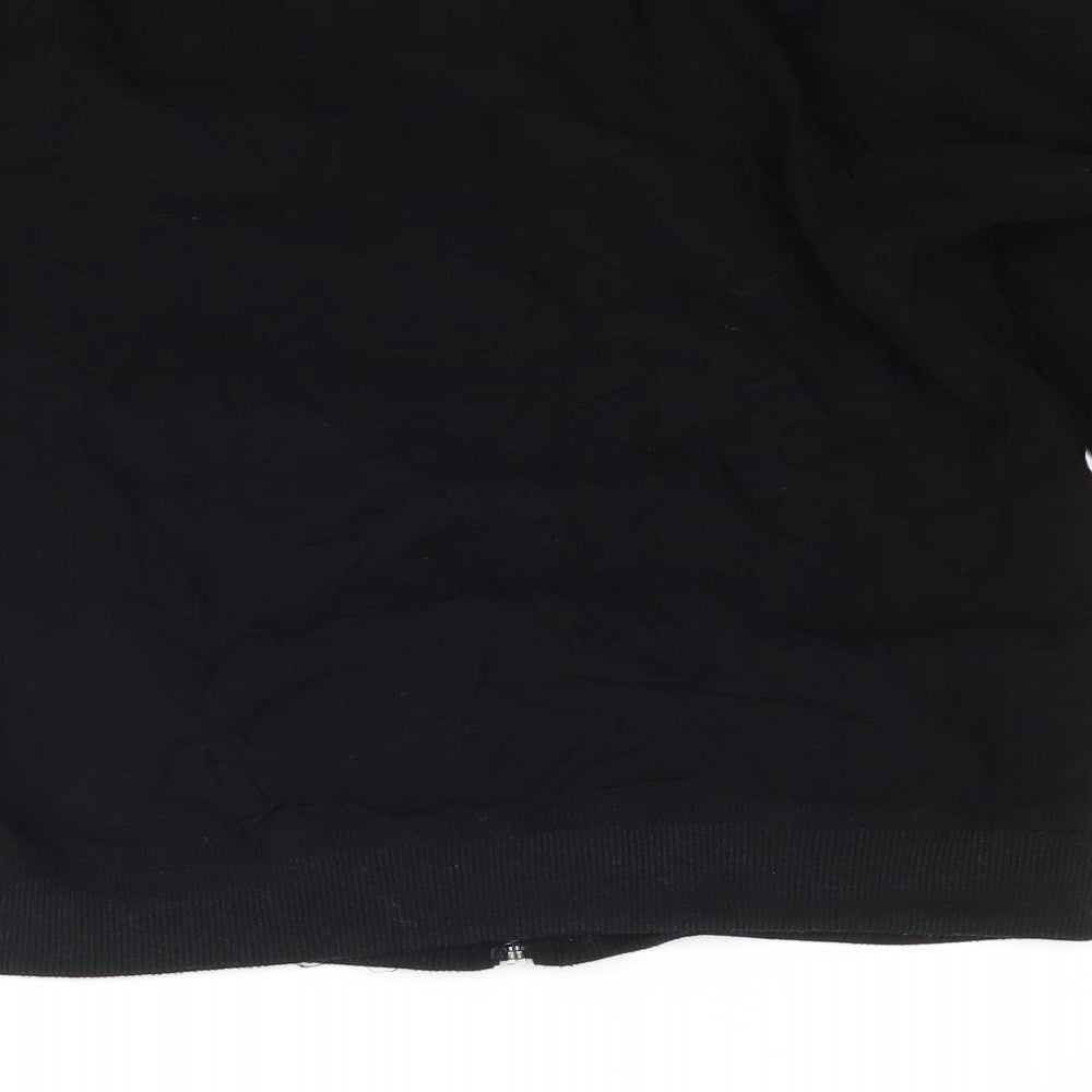 Select Womens Black   Full Zip Sweatshirt Size 6  - Bomber Jacket