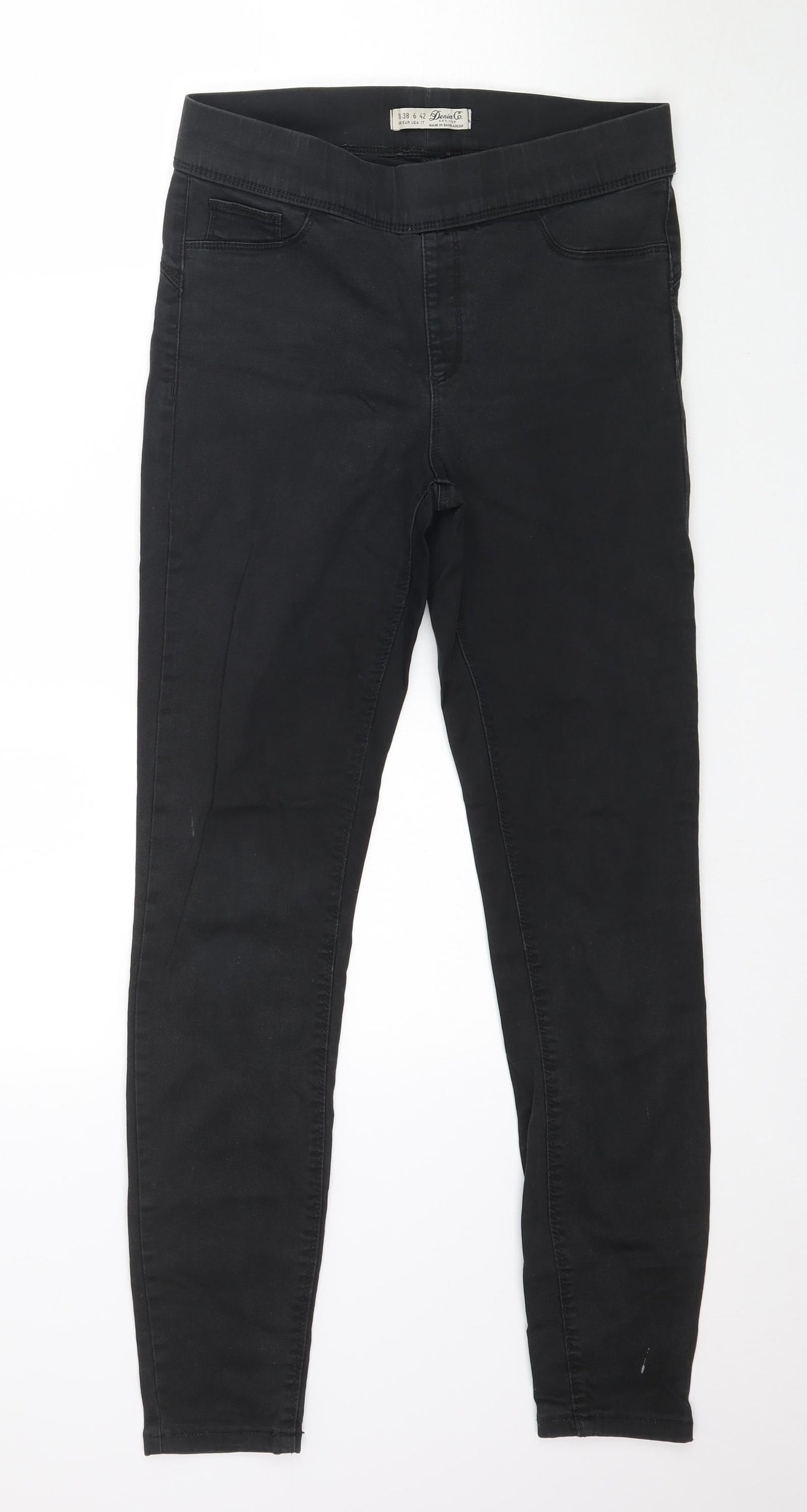 Denim & Co. Womens Black  Denim Jegging Jeans Size 10 L29 in