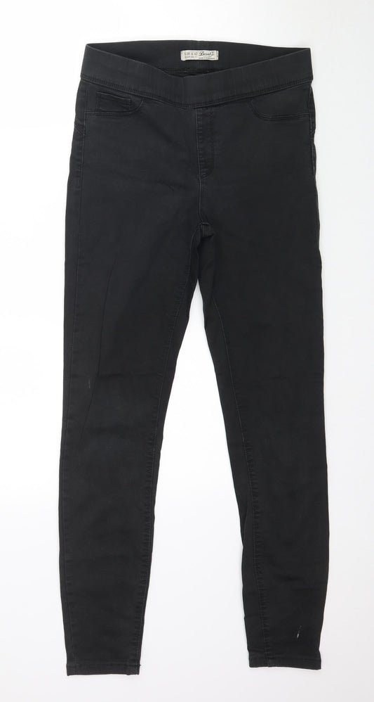 Denim & Co. Womens Black  Denim Jegging Jeans Size 10 L29 in