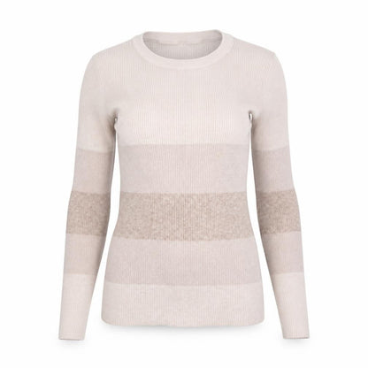 Mishow Womens Pink Striped Knit Pullover Jumper Size XS