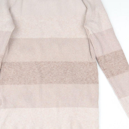 Mishow Womens Pink Striped Knit Pullover Jumper Size XS