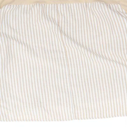Namu Womens Beige Striped  Basic T-Shirt Size M
