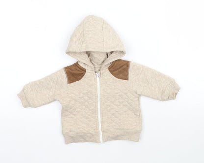 George Baby Beige   Full Zip Jumper One Size  - Hoodie