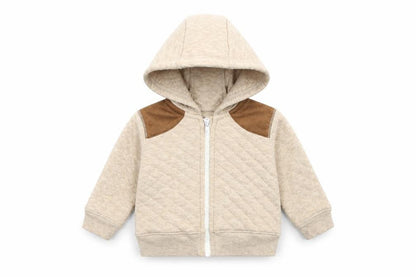 Front view of George Baby Beige Full Zip Jumper One Size - Hoodie