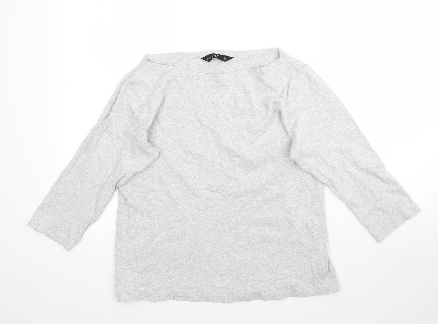 F&F Womens Grey   Basic T-Shirt Size 14