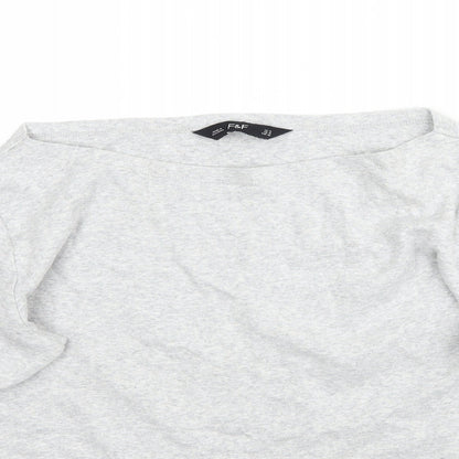 F&F Womens Grey   Basic T-Shirt Size 14